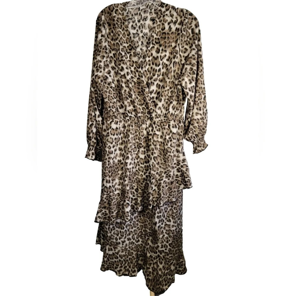 Shein Curve Leopard Print Dress 2XL
